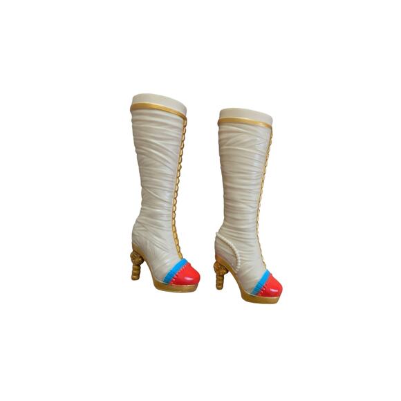 Pre-owned Monster High Venus McFlytrap Ghoul Spirit Pink Open Toe Boots - Picture 3 of 3